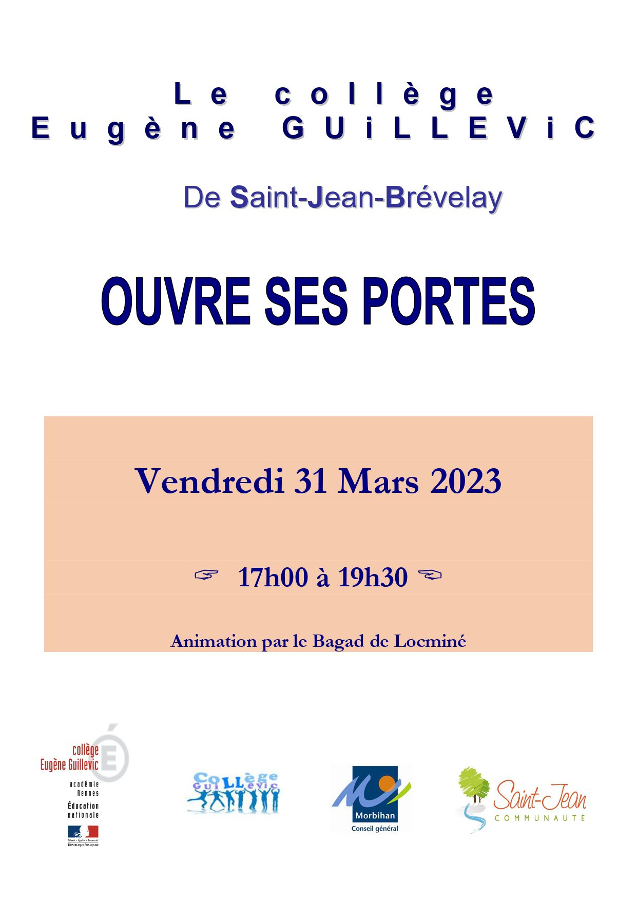 PORTES OUVERTES du Collège Eugène Guillevic - St Jean Brévelay