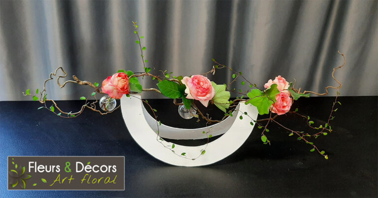 Composition florale realisee dans le cadre des Virades de lEspoir septembre 2023 768x402
