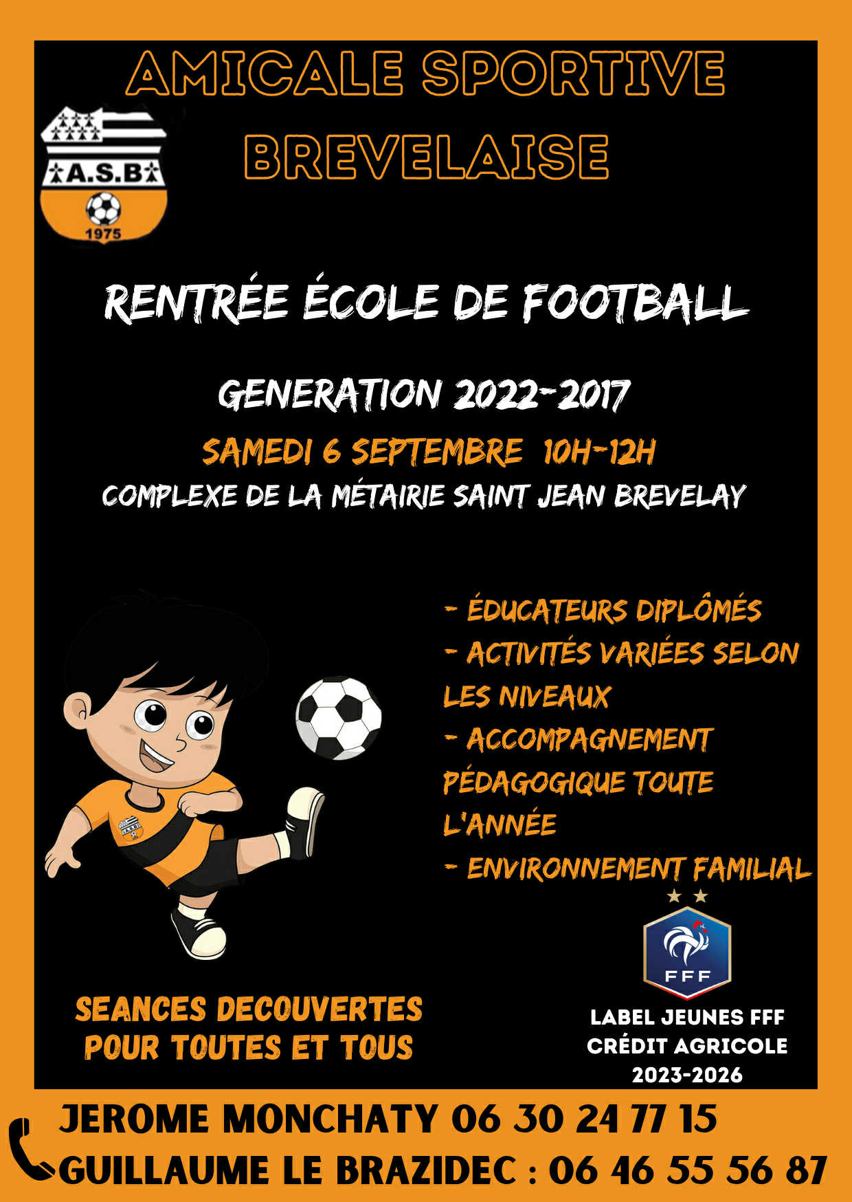 Rentrée de l'école de Football et Porte Ouverte
